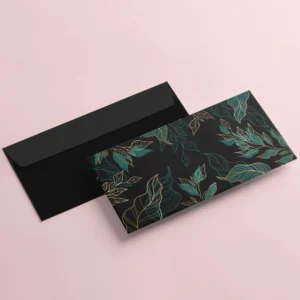 EMERALD GREEN GOLDEN LEAVES LUXURIOUS