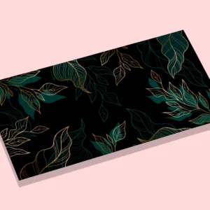 EMERALD GREEN GOLDEN LEAVES LUXURIOUS