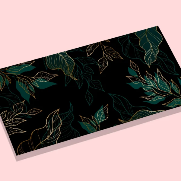 EMERALD GREEN GOLDEN LEAVES LUXURIOUS - Image 2