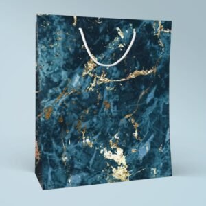Ocean Luxe ? Blue Marble & Gold Splash Gift Bag