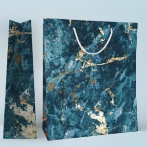 Ocean Luxe ? Blue Marble & Gold Splash Gift Bag