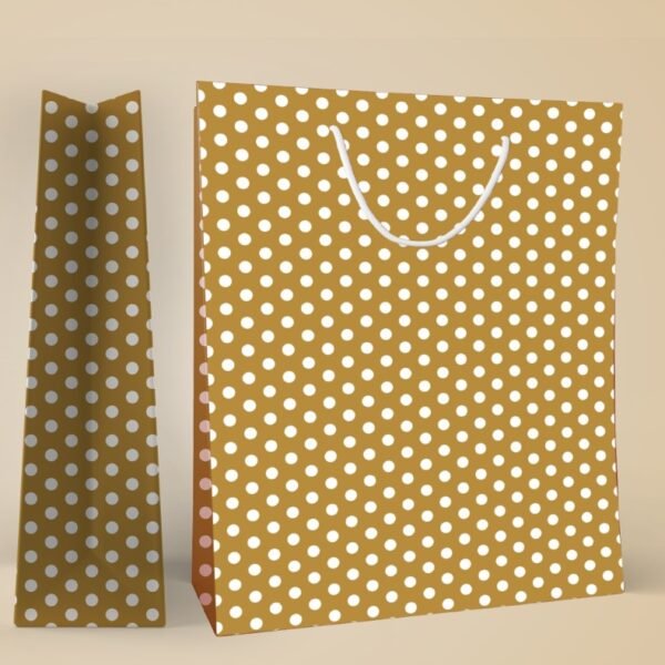 Golden Dusk ? Polka Dot Luxe Gift Bag - Image 2