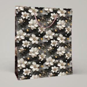 Midnight Bloom ? Sparkling Floral Gift Bag