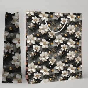 Midnight Bloom ? Sparkling Floral Gift Bag
