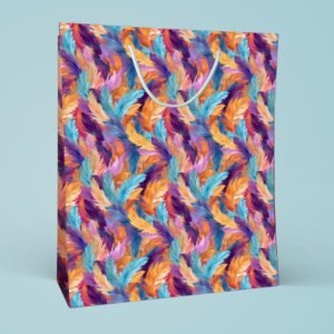 Feather Whimsy ? Multicolor Feather Gift Bag