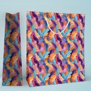 Feather Whimsy ? Multicolor Feather Gift Bag