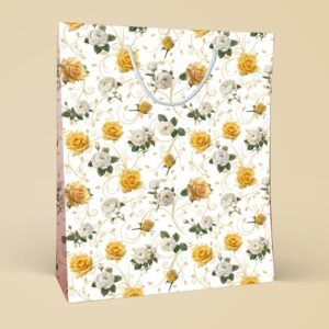 Garden Glow ? Yellow & White Rose Gift Bag