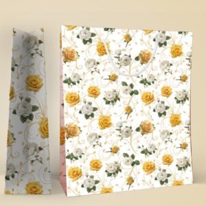 Garden Glow ? Yellow & White Rose Gift Bag