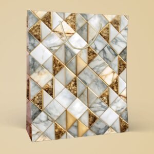 Gilded Geo ? Marble & Gold Gift Bag