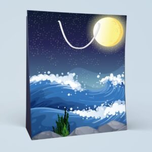 Moonlit Tide ? Ocean Nightscape Gift Bag