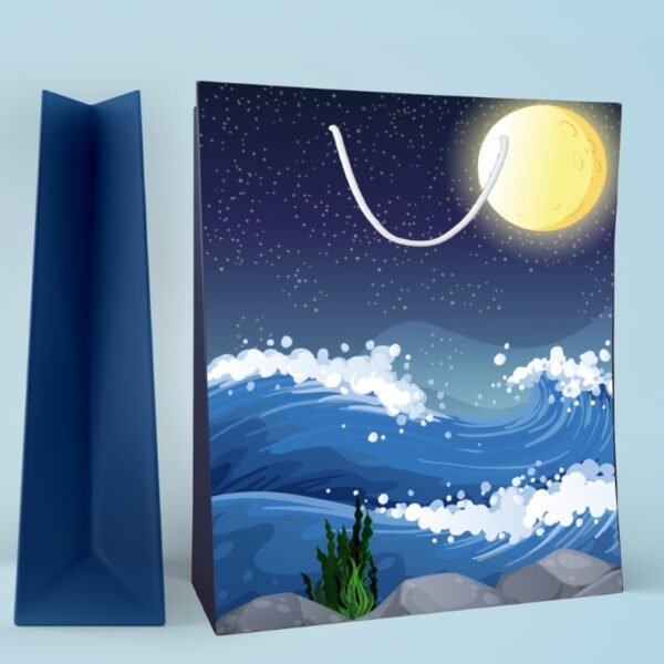 Moonlit Tide ? Ocean Nightscape Gift Bag - Image 2