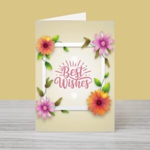 Sunlit Blooms ? Cheerful Best Wishes Card