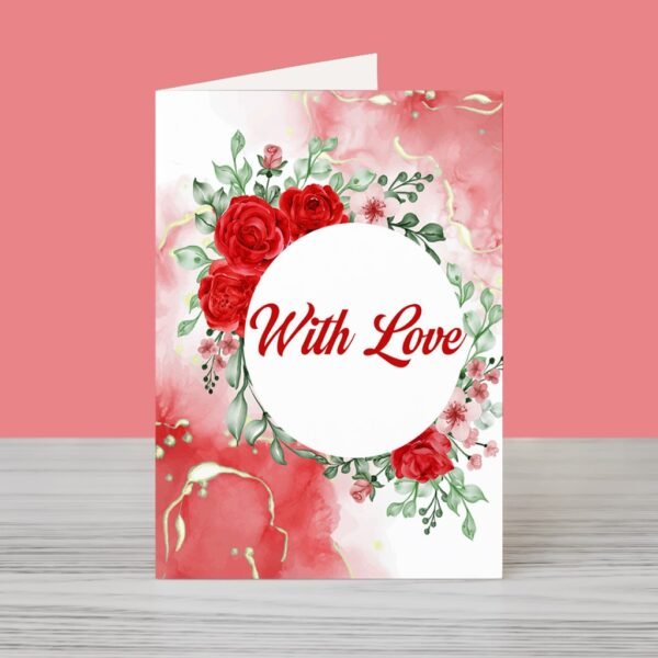 Crimson Bloom ? With Love Greeting Card