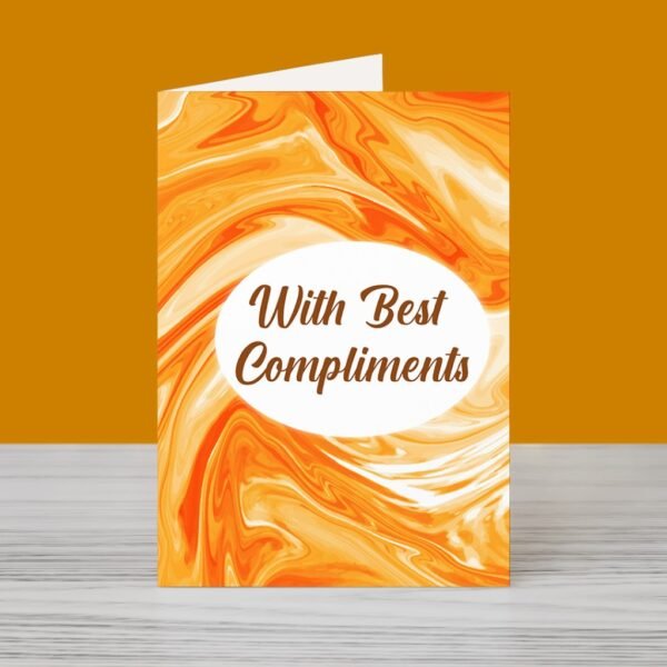 Golden Swirl Compliment Card