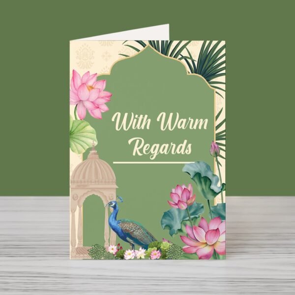 Peacock Serenity ? Warm Regards Card