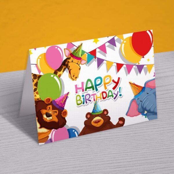 Jungle Jamboree Birthday Card