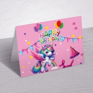 Magical Unicorn Dreams Birthday Card