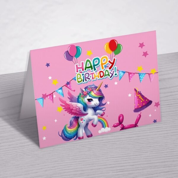 Magical Unicorn Dreams Birthday Card