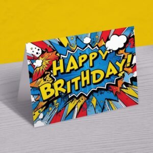 Comic Blast Birthday Card