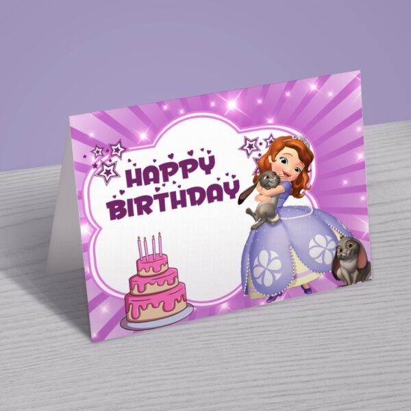 Princess & Paws Birthday Card